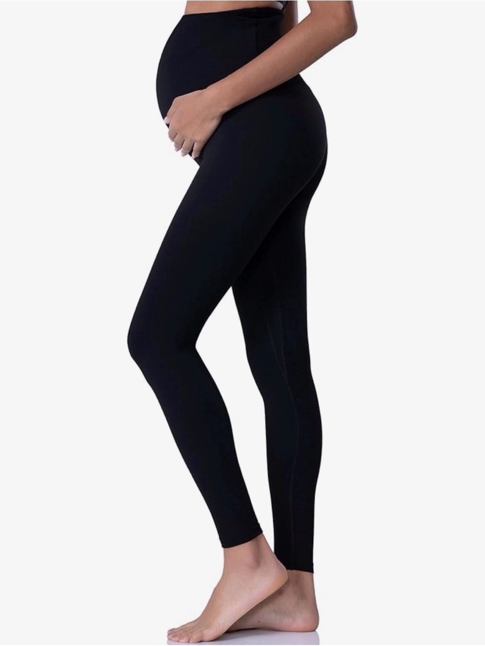 Maternity High-Rise Black Supportive Leggings